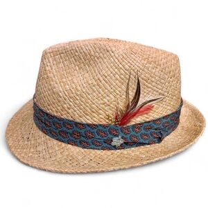 Vintage Christy's' Crown Collection Natural straw fedora
